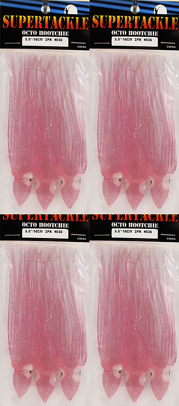 5½ X 12 SUPERTACKLE Halibut Dorado Tuna PINK Fishing Lure Skirts 